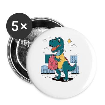 100th Day Of School 100 Day Of School Kids - Buttons large 2.2''/56 mm (5-pack) - white - Front
