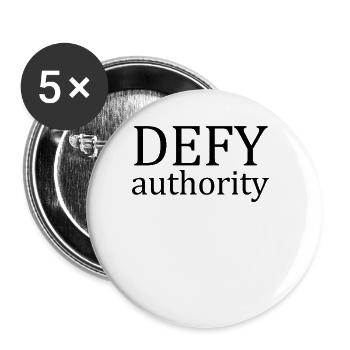 Trotzen Sie der Autorität, libertärer Anti-Regieru - Buttons groß 56 mm (5er Pack) - Weiß - Vorne