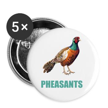 Pheasants Pheasant - Buttons large 2.2''/56 mm (5-pack) - white - Front