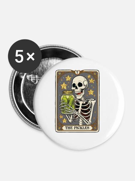 Tarotkarte - Buttons groß 56 mm (5er Pack) - Weiß