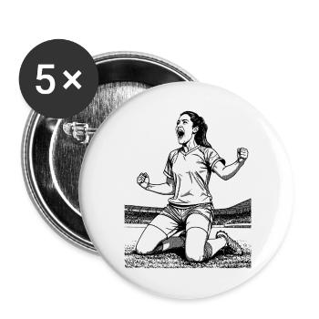 Footballer's shirt: Goal celebration with a sense of victory - Buttons large 2.2''/56 mm (5-pack) - white - Front