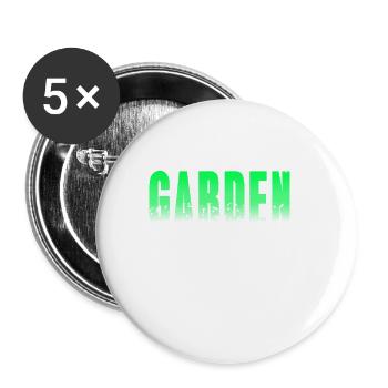 Let Me Garden and No One Gets Hurt Humor - Buttons large 2.2''/56 mm (5-pack) - white - Front