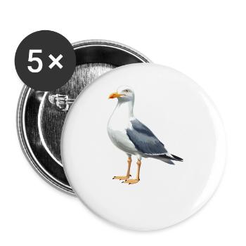 Seagulls Seagull - Buttons large 2.2''/56 mm (5-pack) - white - Front