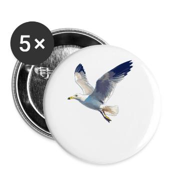Seagulls Seagull - Buttons large 2.2''/56 mm (5-pack) - white - Front