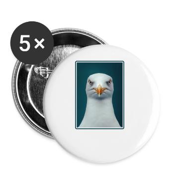 Seagulls Seagull - Buttons large 2.2''/56 mm (5-pack) - white - Front