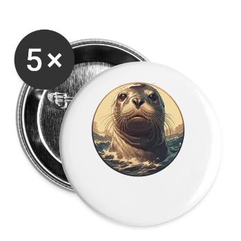 Seals, Seal - Buttons large 2.2''/56 mm (5-pack) - white - Front