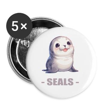 Seals, Seal - Buttons large 2.2''/56 mm (5-pack) - white - Front