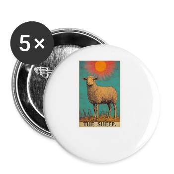 Sheep Sheep - Buttons large 2.2''/56 mm (5-pack) - white - Front