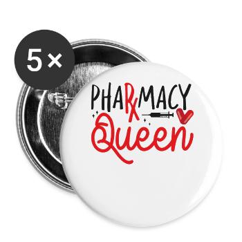 Pharmacy Tech Technician - Buttons large 2.2''/56 mm (5-pack) - white - Front