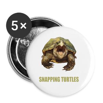 Snapping Turtles Snapping Turtle - Buttons large 2.2''/56 mm (5-pack) - white - Front