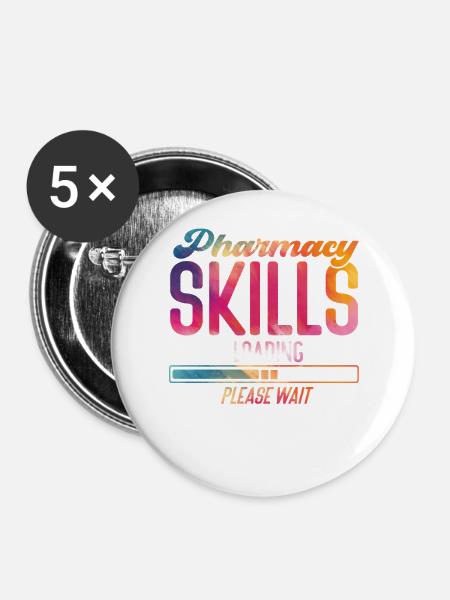 Pharmacy Tech Technician - Buttons groß 56 mm (5er Pack) - Weiß