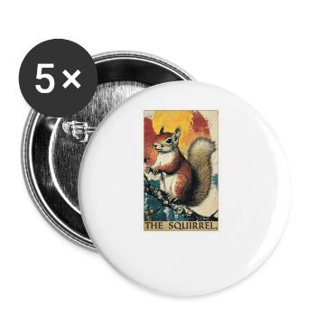 Squirrel - Buttons large 2.2''/56 mm (5-pack) - white - Front