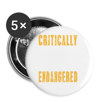 Critically Endangered Manual Driver Pedal Pride - Buttons large 2.2''/56 mm (5-pack) - white - Front