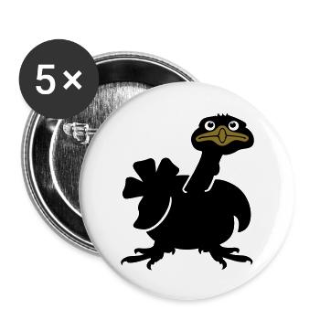 Truthahn (3c) - Buttons groß 56 mm (5er Pack) - Weiß - Vorne