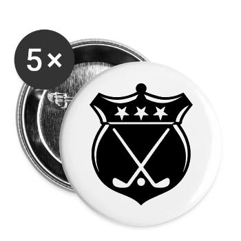 Golf Wappen / Emblem - Buttons groß 56 mm (5er Pack) - Weiß - Vorne