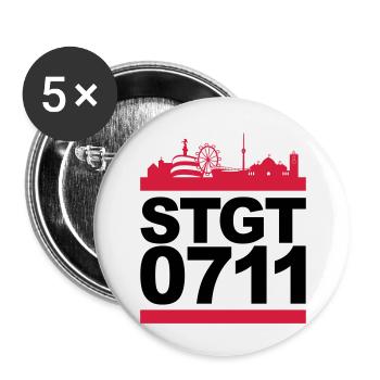 STGT 0711 - Buttons groß 56 mm (5er Pack) - Weiß - Vorne