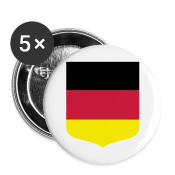 Germany flag - Buttons large 2.2''/56 mm (5-pack) - white - Front