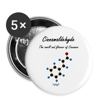 Science - Lot de 5 grands badges (56 mm) - blanc - Devant