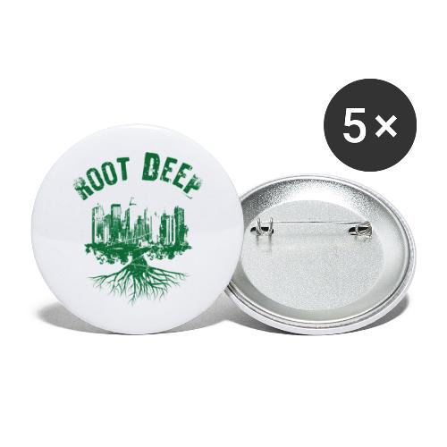 Root deep Urban grün - Buttons groß 56 mm (5er Pack)