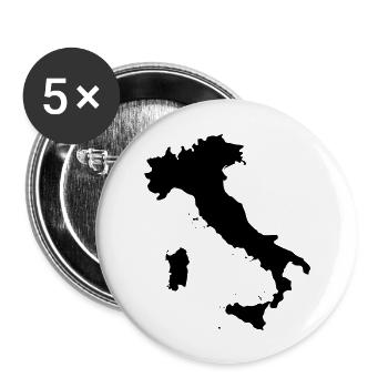 Italy - Buttons large 2.2''/56 mm (5-pack) - white - Front