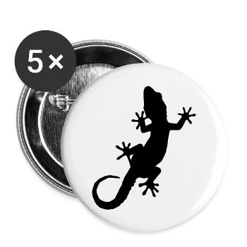 Gecko - Buttons groß 56 mm (5er Pack) - Weiß - Vorne