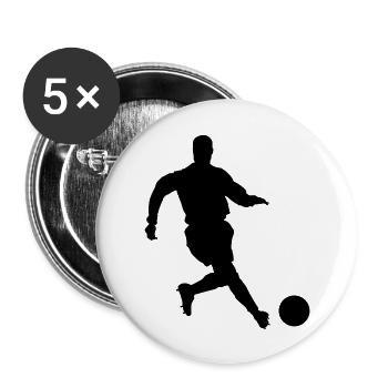 soccer - Buttons large 2.2''/56 mm (5-pack) - white - Front