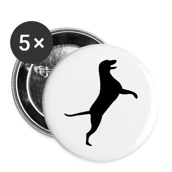 dog - Buttons large 2.2''/56 mm (5-pack) - white - Front