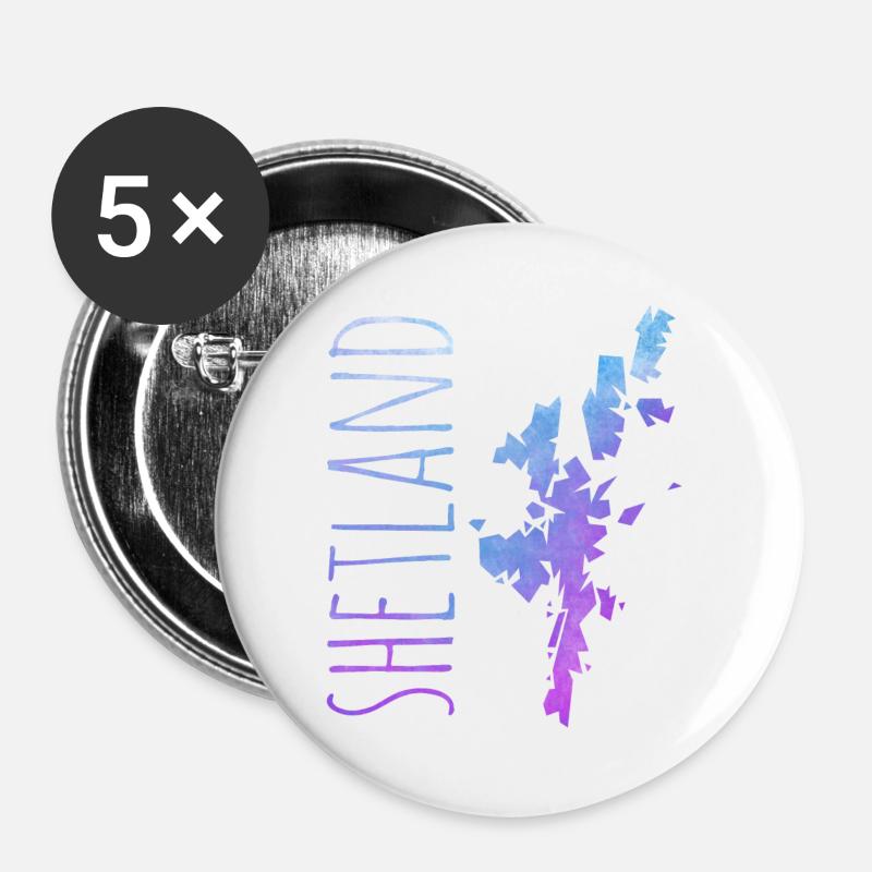 Shetland Islands - Buttons large 2.2''/56 mm (5-pack) - white