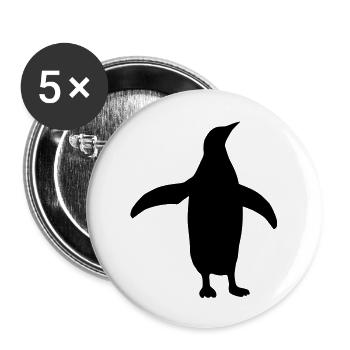 bird penguin wings winter snow antarctica arctic - Buttons large 2.2''/56 mm (5-pack) - white - Front