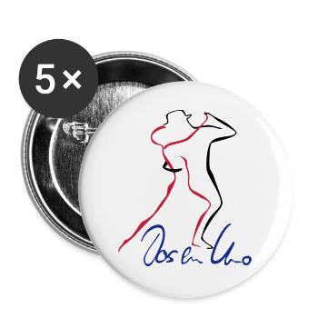 Tango Dos en Uno - Buttons groß 56 mm (5er Pack) - Weiß - Vorne