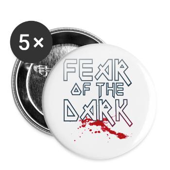 Fear Of The Dark - Buttons large 2.2''/56 mm (5-pack) - white - Front