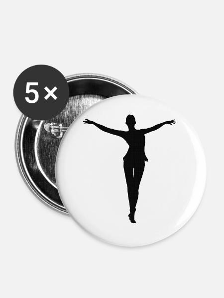 Die Tänzerin - Buttons groß 56 mm (5er Pack) - Weiß