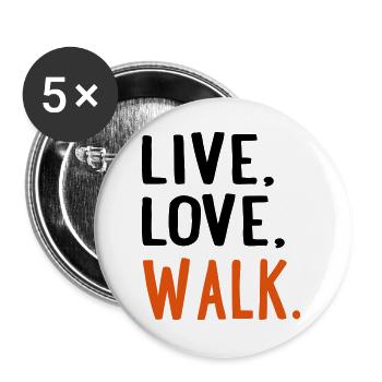6254398 115202571 walk - Buttons large 2.2''/56 mm (5-pack) - white - Front