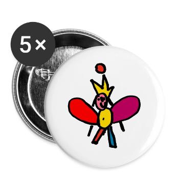Elfenkönigin - Buttons groß 56 mm (5er Pack) - Weiß - Vorne