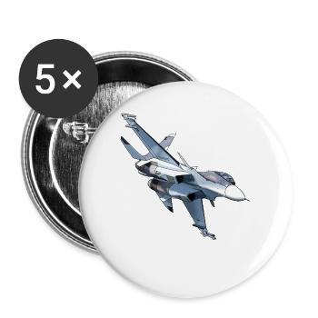 Su-30SM - Buttons large 2.2''/56 mm (5-pack) - white - Front