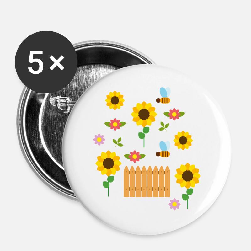 summer - Buttons large 2.2''/56 mm (5-pack) - white