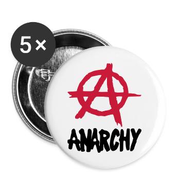 Anarchy__V002 - Buttons groß 56 mm (5er Pack) - Weiß - Vorne