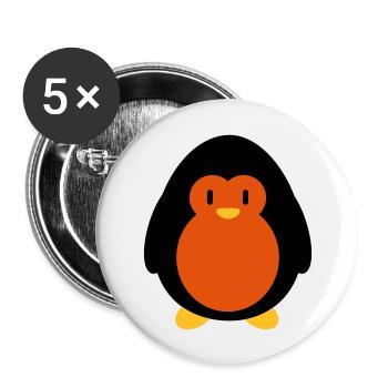 Sweet penguin - Lot de 5 grands badges (56 mm) - blanc - Devant