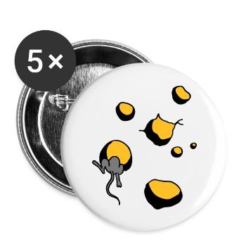 maus - Buttons large 2.2''/56 mm (5-pack) - white - Front