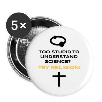 Science vs. Religion - Buttons large 2.2''/56 mm (5-pack) - white - Front