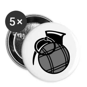 petanque ball grenade - Buttons large 2.2''/56 mm (5-pack) - white - Front