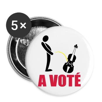 A voté - Lot de 5 grands badges (56 mm) - blanc - Devant