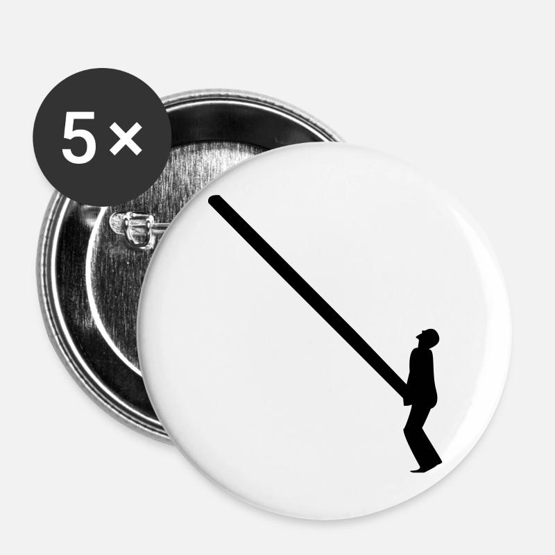 Highland Games Tossing The Caber - Buttons large 2.2''/56 mm (5-pack) - white