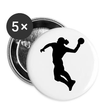 Handball female de - Buttons groß 56 mm (5er Pack) - Weiß - Vorne