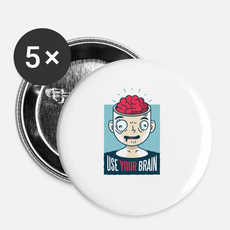 funny sayings - Buttons large 2.2''/56 mm (5-pack) - white