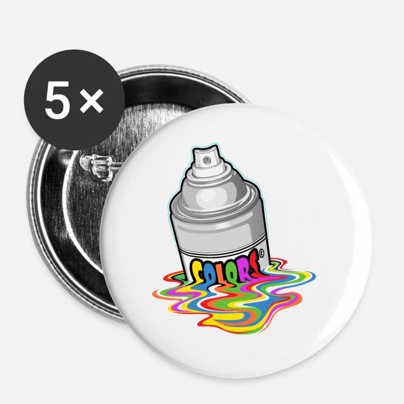 Melting spray - Buttons large 2.2''/56 mm (5-pack) - white