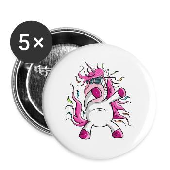 Cool Dabbendes Unicorn I Dab Dance I Dabbing - Buttons large 2.2''/56 mm (5-pack) - white - Front