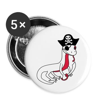 pirate sailor captain sailor seebaer ship b - Buttons large 2.2''/56 mm (5-pack) - white - Front