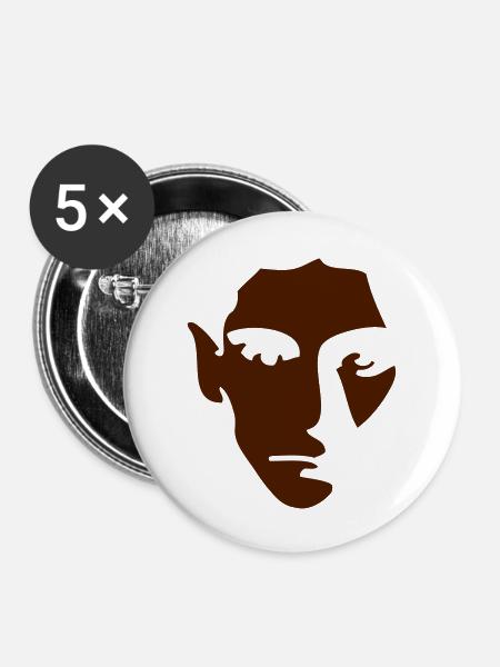 Kafka - Buttons groß 56 mm (5er Pack) - Weiß