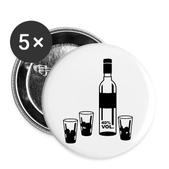 alkohol_f1 - Buttons groß 56 mm (5er Pack) - Weiß - Vorne